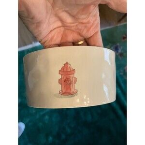 Rae Dunn Dog Dish Water Bowl Artisan Collection by Magenta "GULP" Fire Hydrant